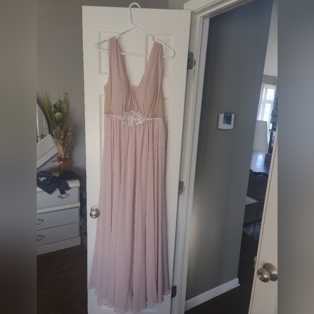Blush chiffon Mother of the Bride dress